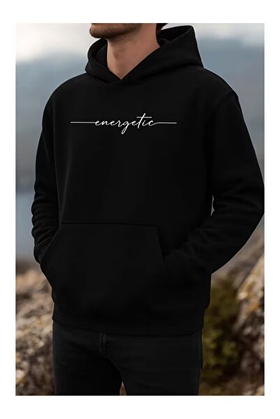ZİYMO Men's Hooded Printed Relaxed Fit Sweatshirt