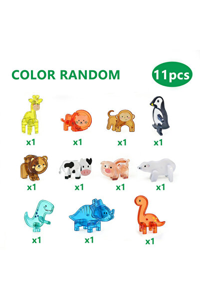 Choice3 11Pcs Magnetic Tile Toy Accessories, Small Animals, Children's Puzzle...