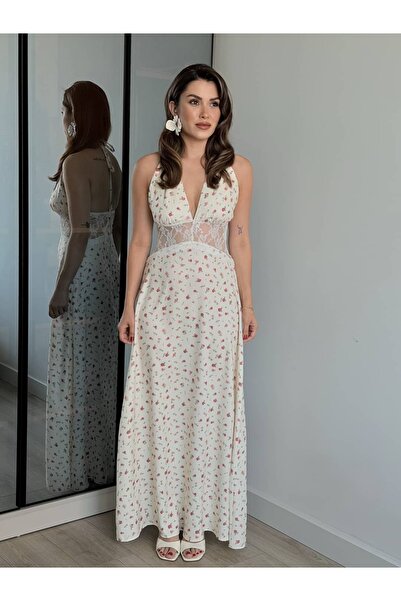 ROUPAS COLLECTİON Rosalie Dantel Detay Sırt Dekolteli Elbise