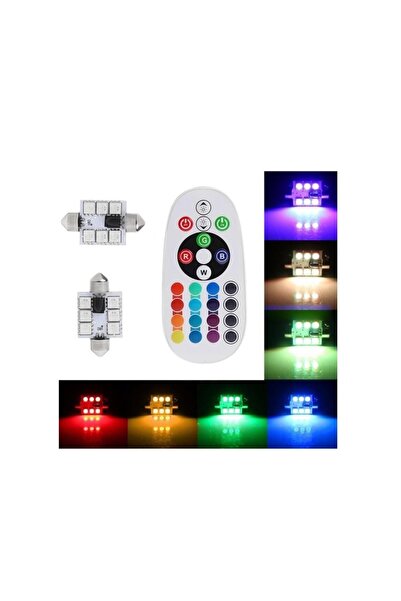 AKSOY Uzaktan Kumandalı 36MM Sofit RGB Renkli Led