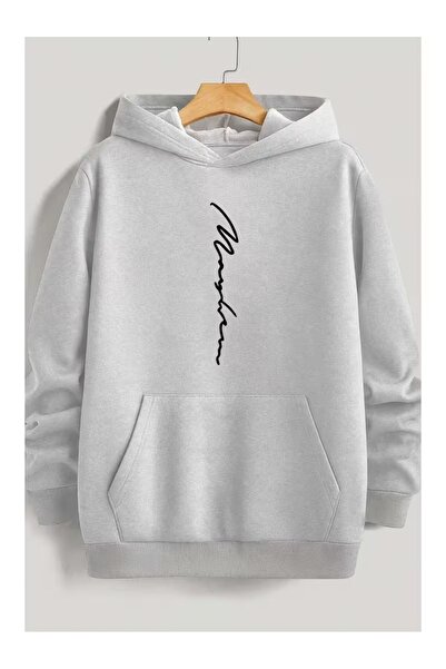 ZİYMO Unisex Hooded Printed Relaxed Fit Sweatshirt