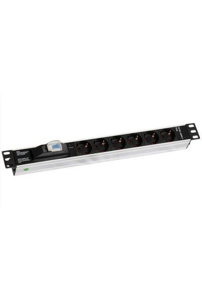URANIUM 6 LI PDU 1U 1X16 SİGORTA 3X1.5MT KABLO ALÜMİNYUM RACKMOUNT GRUP PRİZ