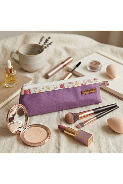Hanife Baylam Handmade Lilac Zippered Organizer Pen Holder