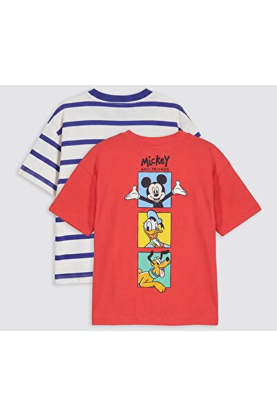 LC Waikiki Tricouri de băieți cu imprimeu Mickey Mouse, pachet de 2