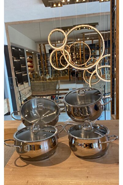 ŞİRİN VALENT HOME Hi̇sar Mercury Ideal 8 Piece Cookware Set