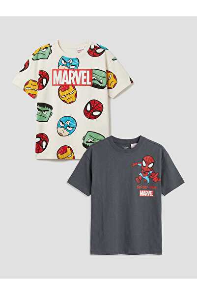 LC Waikiki Αγορίστικα μπλουζάκια Spider-Man με στάμπα, σετ 2 τεμαχίων