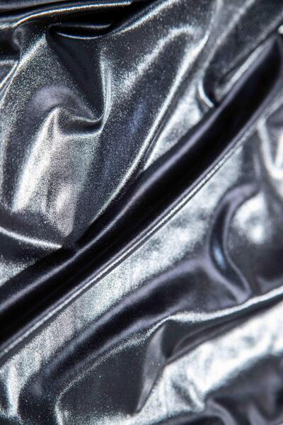 Roxxlen Black Shiny Glitter Thin Fabric 100X150 cm for Patchwork and Sewing