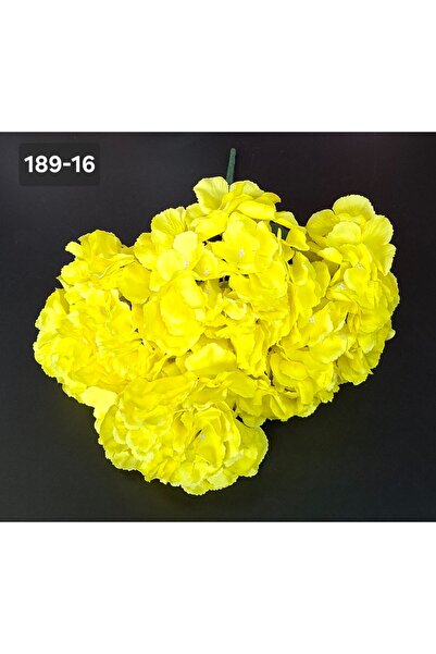 LUCIDIUSDECOR Buchet cu hortensii artificiale galben neon - 52cm