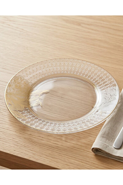 REDTAG Clear Floral Glass Dinner Plate