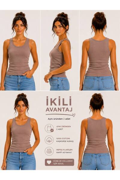 THB.Edition Kadın Fitilli Atlet Kaşkorse