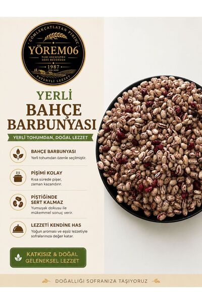 yorem06 YÖREM06 YERLİ BAHÇE İRİ BARBUNYA İNCE KABUK-YOĞUN LEZZET 1 KG