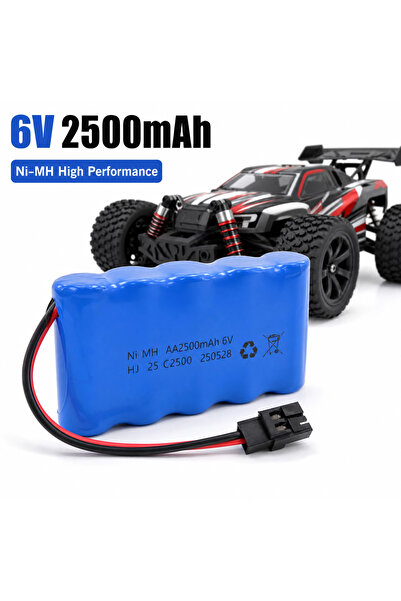 MAMSHOP Uzaktan Kumandalı Şarjlı Araba Pili 6V 2500 MAH Ni-Mh