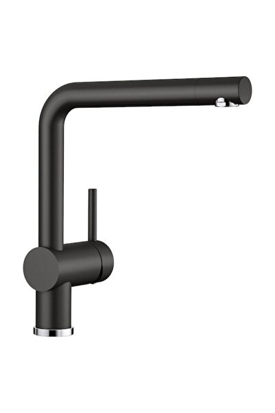 Blanco Linus SILGRANIT® Black Μπαταρία Κουζίνας με Περιστρεφόμενο Ρουξούνι