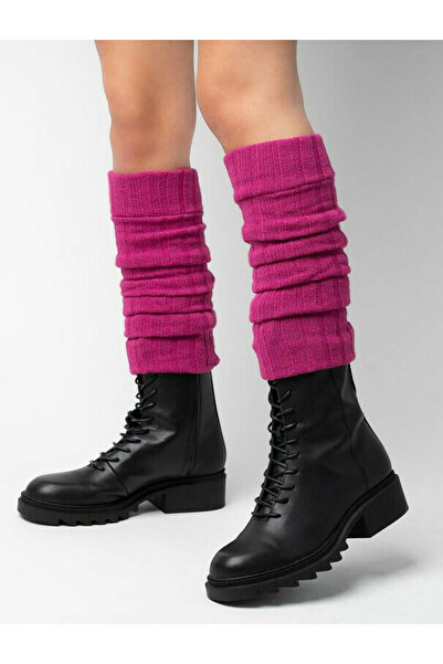 sosetaria Jambiere groase lana si acril fucsia fara varf Steven S068-040