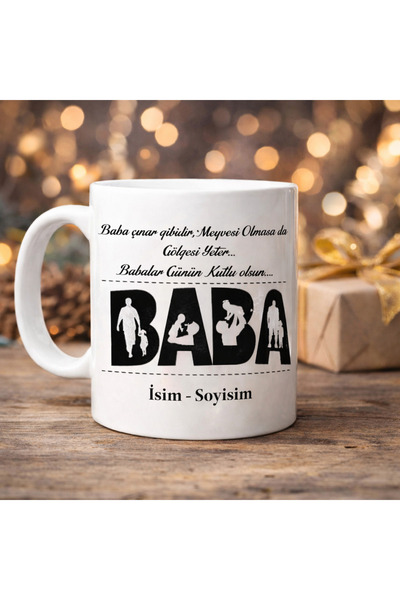 momento hediyelik KİŞİYE ÖZEL ''BABALAR GÜNÜ'' SUBLİMASYON BASKI KUPA