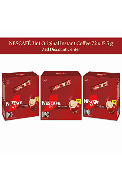 Nescafe Cafea instant originală 3 în 1 72 x 15,5 g
