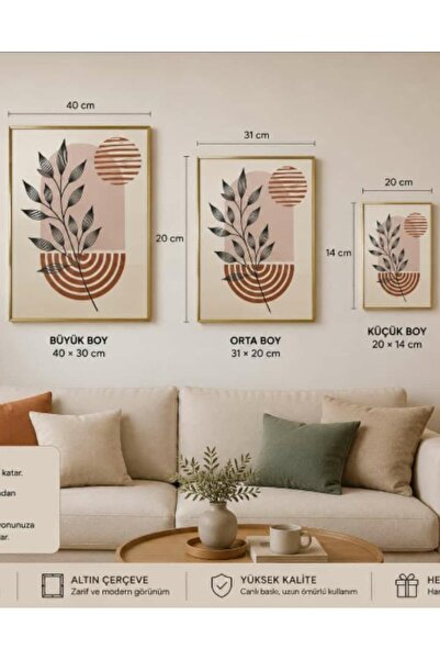 UPEKA Set de 3 tablouri moderne, decorative, din MDF, cu cadru flexibil și ba...