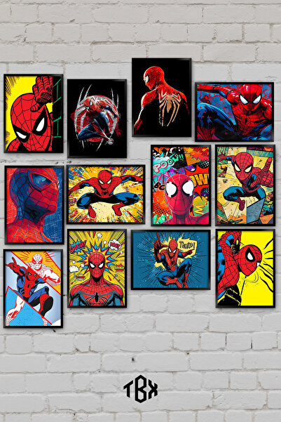 tablomaxtbx 12 Parça Spider Man Marvel Peter Parker Örümcek Adam Dekoratif MD...