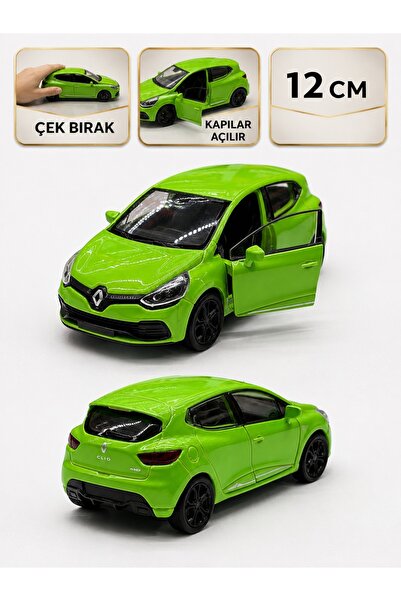 SCOWETTO 1:36 ÖLçek Renault Clio Rs Metal Model Araba YEŞİL