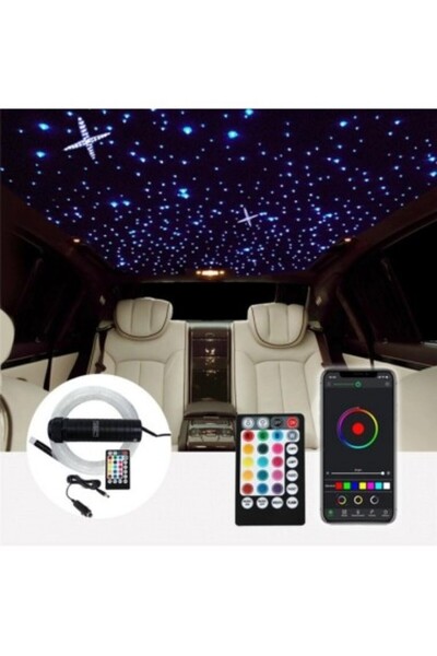Xenon Bright Kit fibră optică pentru tavan înstelat auto RGBW, 650 fire de 2M...