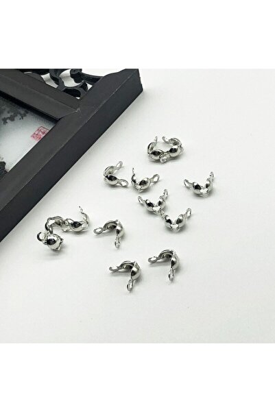 HERALDİS Silver Color Knot Closing Jewelry Material (200 Pieces)
