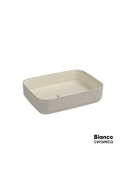 BIANCO CERAMICA Punto Επιτραπέζιος Πορσελάνινος Νιπτήρας 50x36εκ Ivory Matt