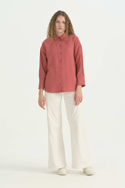 Nihan Low-Sleeve Modal Shirt - Dusty Rose