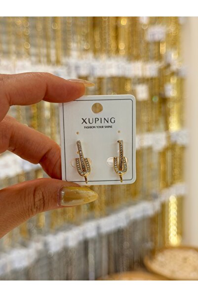 SU PERİSİ TAKI BİJUTERİ Xuping Non-Sterling Gold Design Earrings
