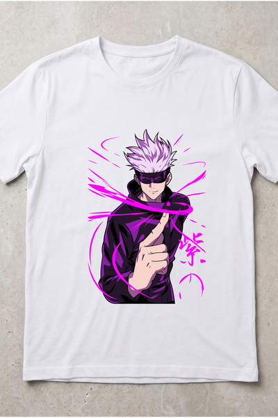 Silkensoul Jujutsu Kaisen Satoru Anime Printed Standard Cut Unisex Tshirt
