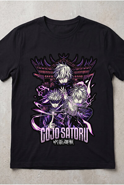 Silkensoul Jujutsu Kaisen Satoru Anime Printed Standard Cut Unisex Tshirt