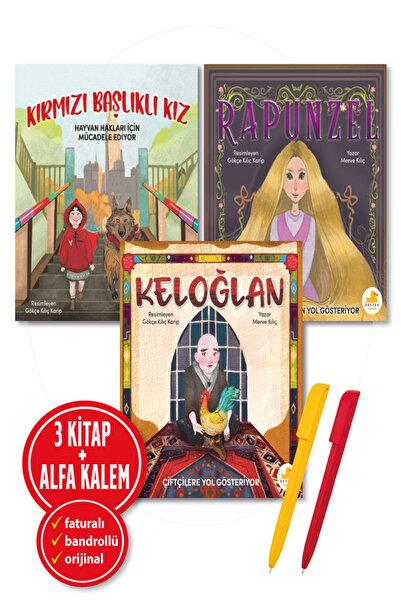 Destek Yayınları Alfa Kalem+Merve Kılıç Kural 3 Kitap Kırmızı Başlıklı Kız Ha...