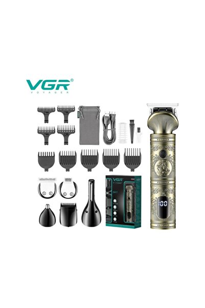 VGR Profesyonel Saç Kesme Makinesi Tek Gövde 6 Başlık Standlı V-106