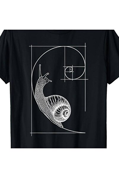 1001 Line T-Shirt Featuring Sacred Geometry Ratio of The Snail Fibonacci Spir...