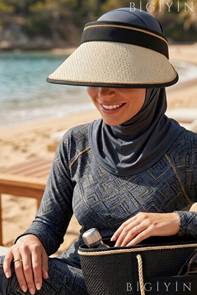 bigiyin Wide Brimmed Hijab Visor Hat Sun Protection Beach and Pool Hat Uv Pro...