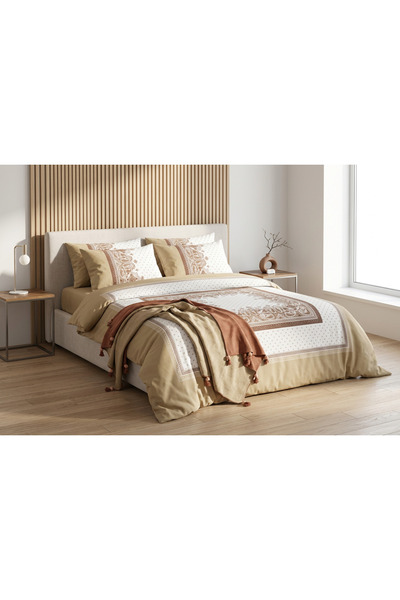 GENÇEV HOME COLLECTİONS Blanket and Duvet Cover Set Double Size Soft Fleece B...