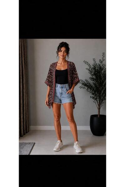 fimet.sportswear KADIN ÇİCEK DESENLİ KİMONO