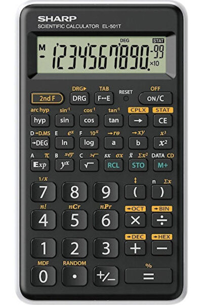 Sharp Calculator științific de buzunar EL-501T, 10 cifre, alb, 1 bucată. Cod:...