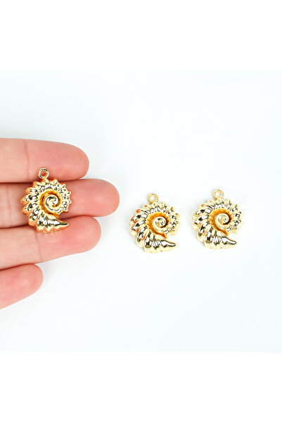 yfhobi 1 Adet - 24 mm Salyangoz Desenli Uç, Charm Uç, Altın Kaplama 1.Kalite ...