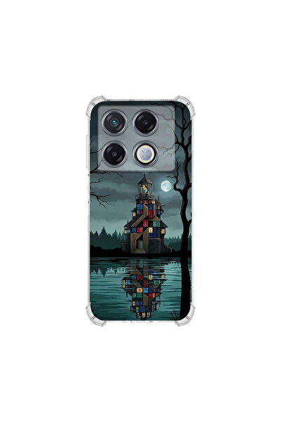 PrintiFy İnfinix Gt20pro ile Uyumlu Simya Serisi Gölge Ve Cam Tasarımlı Uv Ba...