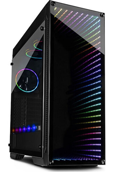 Inter-Tech X-908 Infini2 Carcasă PC Gaming Midi Tower cu Fereastră Laterală ș...