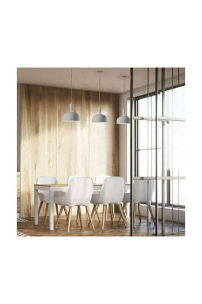 V-TAC Lampă suspendată albă tip clopot cu soclu E27 18cm