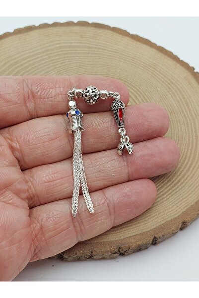 Yasamtohumu Double-Branch Metal Prayer Beads with Tassel/2 Pieces (62474)