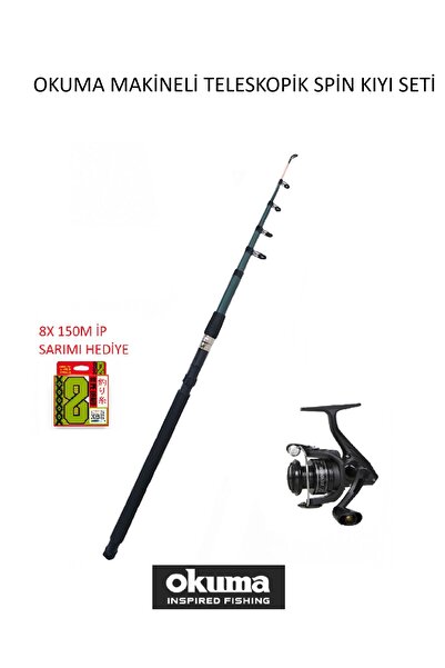 Okuma Revenger A RV-C4000A Olta Makinesi+270 cm teleskopik kamış kıyı seti