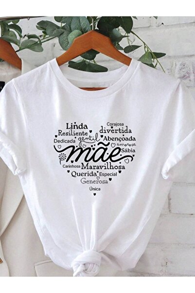 212Wear تي شيرت مطبوع عليه All The Beautiful Words Mom من البرتغال، قميص كاجو...