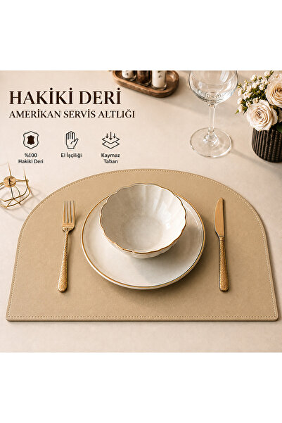 nayora Hakiki Deri Runner - Amerikan Servis Altlığı