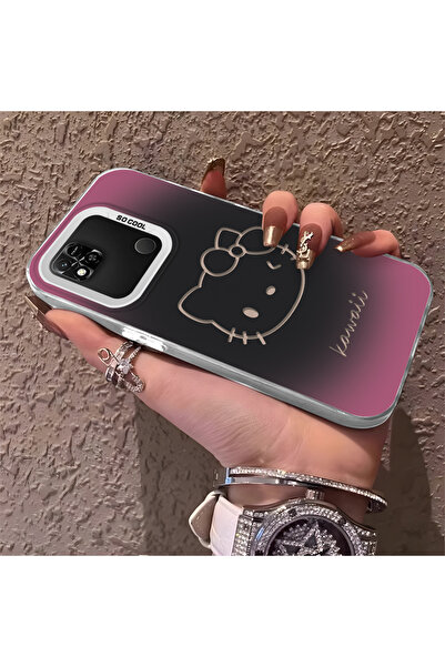 SLIMFELT Redmi 9C/10A Uyumlu Sade Kedi Desenli Sert Kılıf, Düşmeye Dayanıklı ...