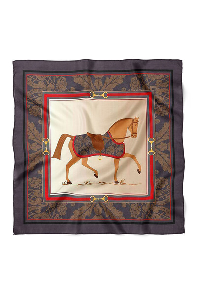 nehir eşarp Bandană cu model de cal 70x70 cm