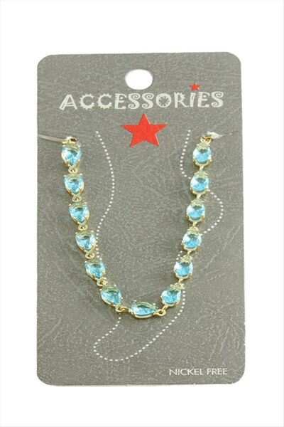 Generic Brand Savoroski Zircon Stone Anklet - Blue