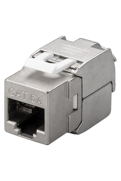 goobay Keystone module RJ45 CAT 6A 90864, STP, 500 MHz, slim-line, ασημί
