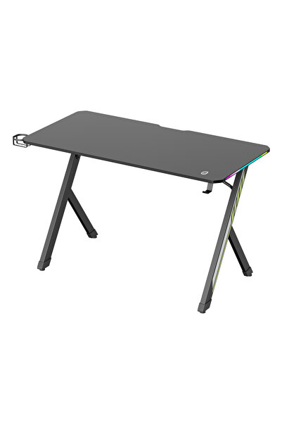 POWERTECH gaming γραφείο PT-1498 με RGB φωτισμό, 120x60x75cm, μαύρο